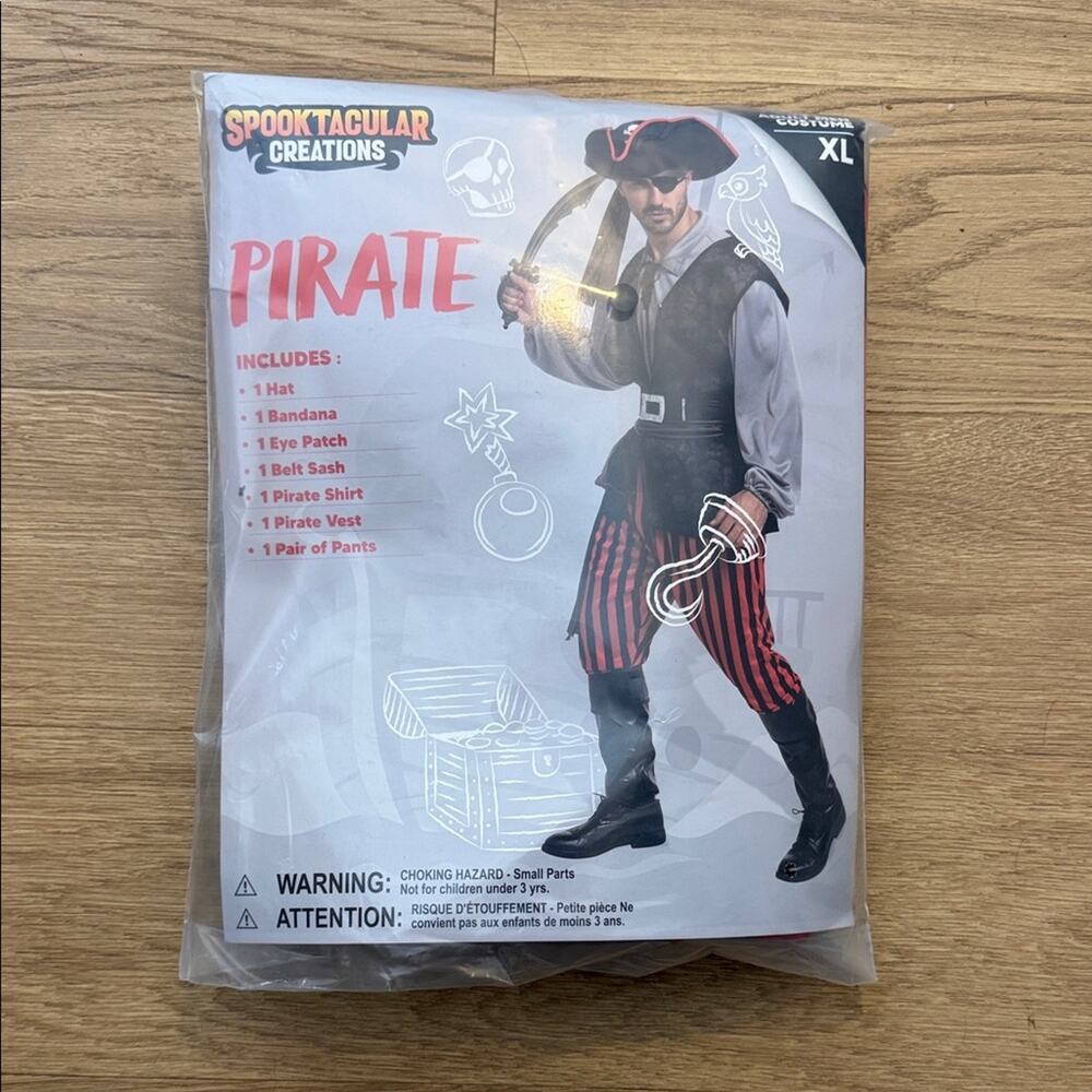 Spooktacular Creations Adult Pirate Costume Size XL NEW!